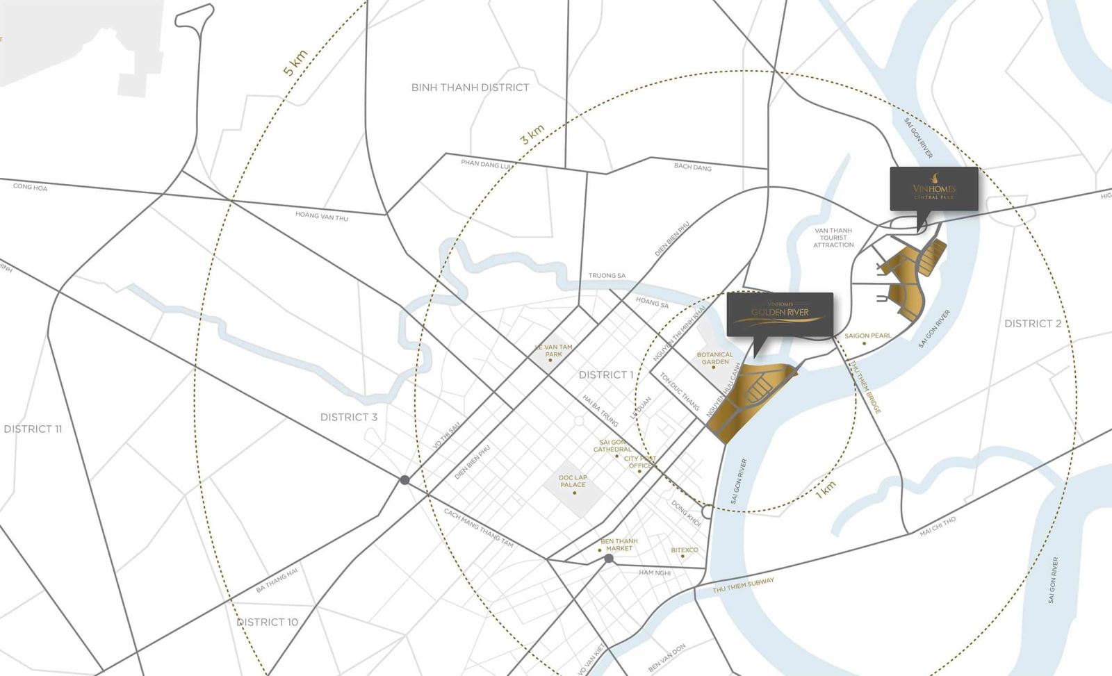 Vị trí Vinhomes Golden River